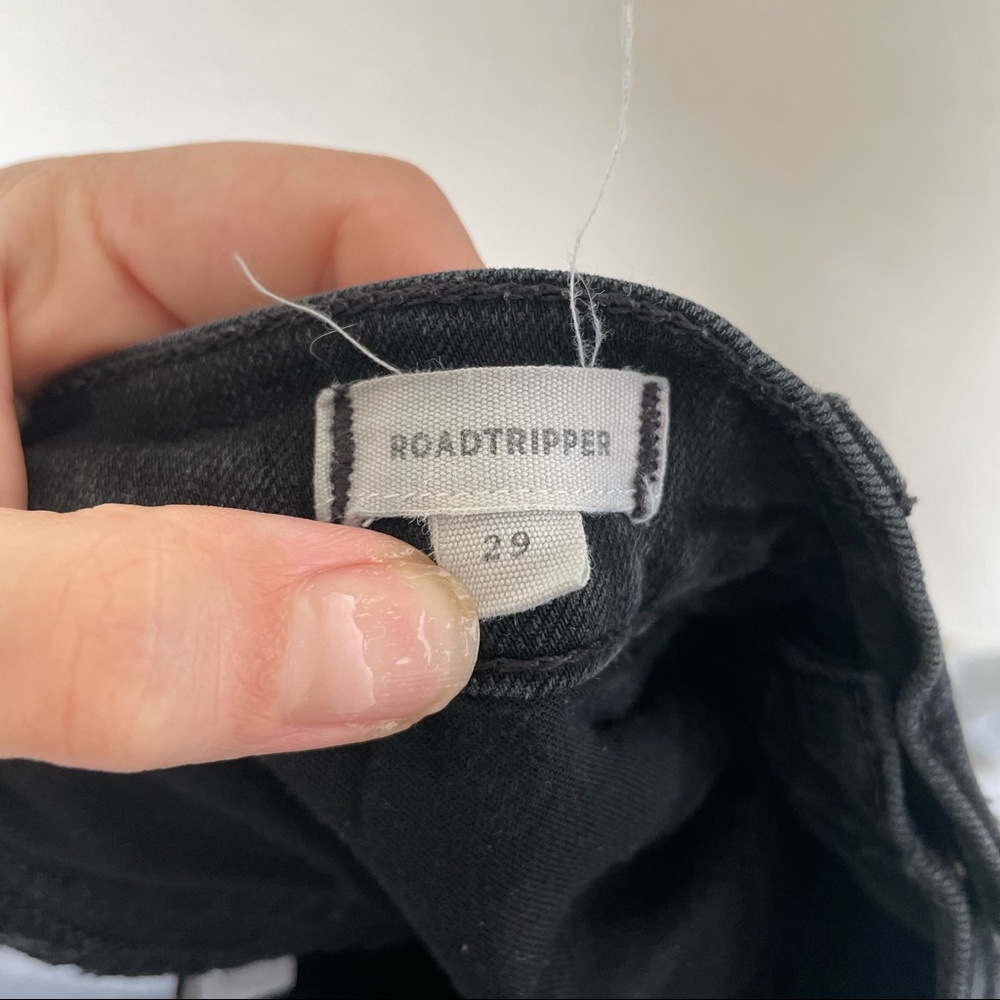 Madewell Roadtripper Skinny Jeans Black Dark Wash High Rise Denim - Picture 5 of 8
